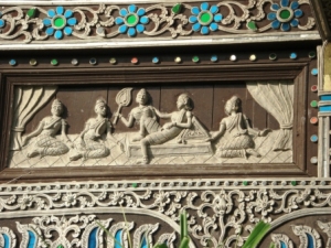 Close up shot of carvings